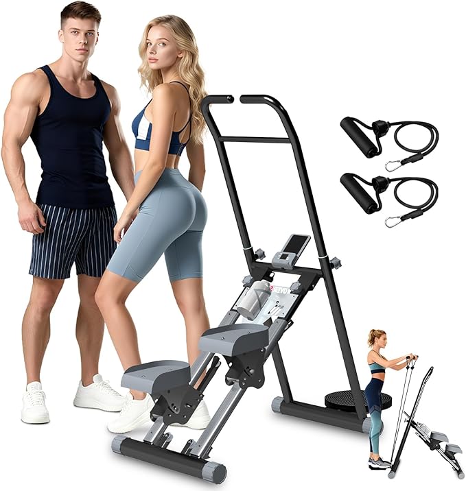 OVER SELF stairmaster Machine for Home - Stair Climber Stepper for Home Gym Exercise, Compact Folding Stair Stepper, Adjus...