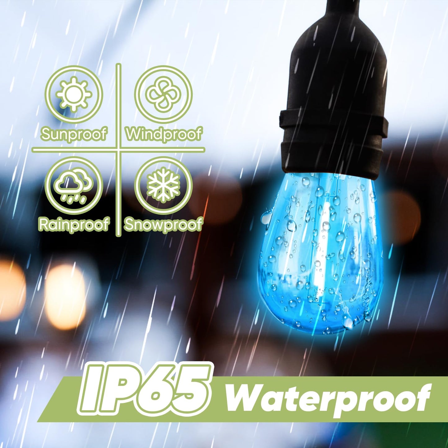 12-Pack Blue Red String Light Bulbs  Patio String Light Replacement Bulb For Outdoor Indoor  1W E26 Base S14 Led Bulbs For Christmas Halloween Holiday Home Decor (6 Blue + 6 Red)