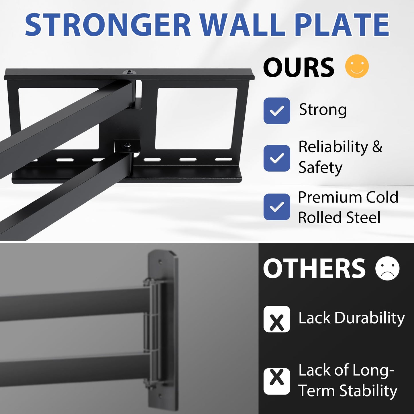 BONTEC TV Wall Mount with Extra Long Extendable Arm for 32-75 Inch TVs, Holds Up to 132lbs, Full Motion Dual Arm TV Bracket with Tilt, Swivel, Level Adjustment, Max VESA 600x400mm, Wide Compatibility