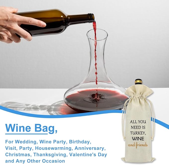 Friendship Themed Wine Bag Gifts for Women Men Best Friend Birthday Gift Christmas Thanksgiving Graduation Gift for Her Him Friends Sister Bestie Divorce Breakup Gift Reusable Wine Bottle Bag Cover