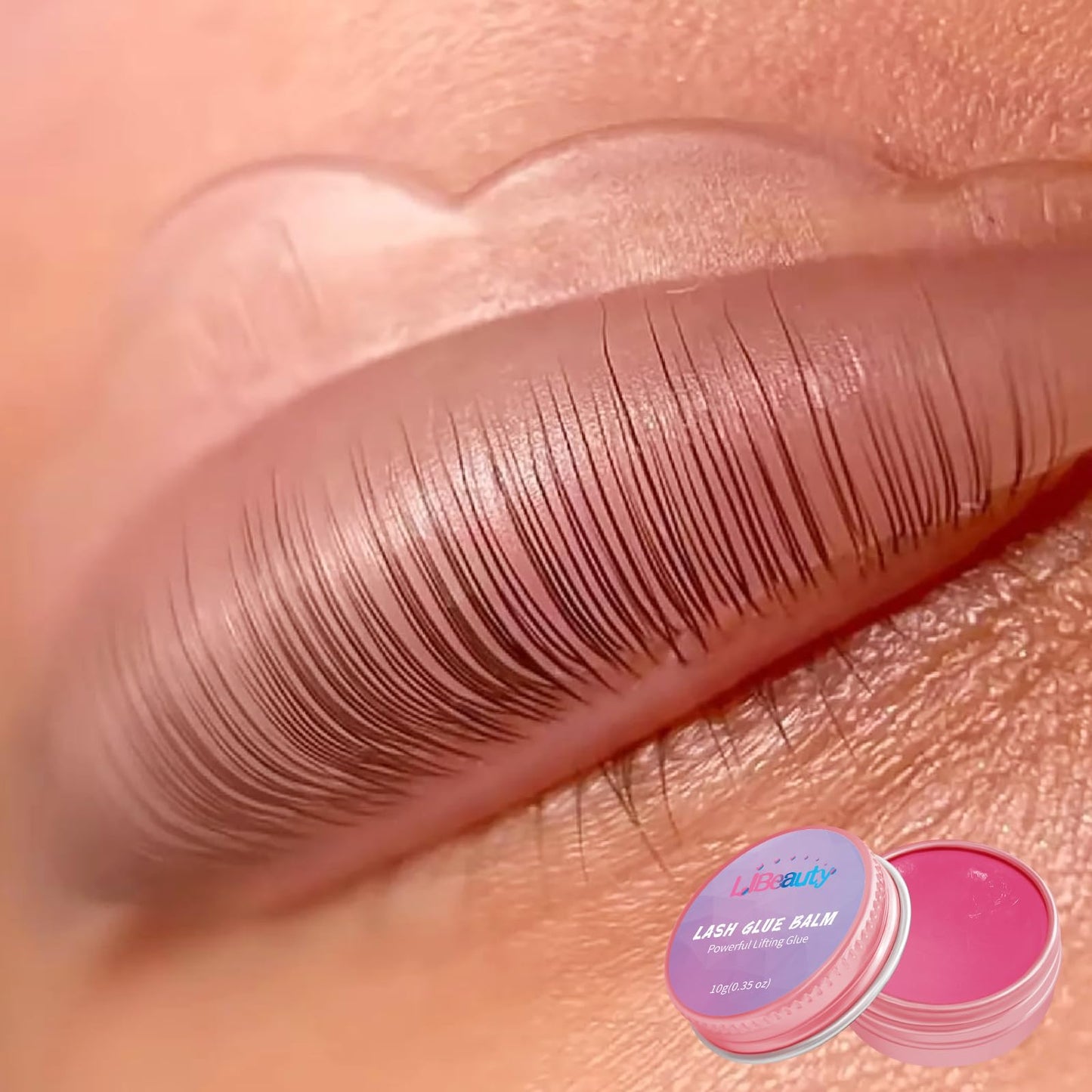 Libeauty Lash Lift Glue Balm, Faint Fragrance Lash Glue Wax for Perfect Eyelash Perm & Brow Lamination, Easy to Apply and Fast D