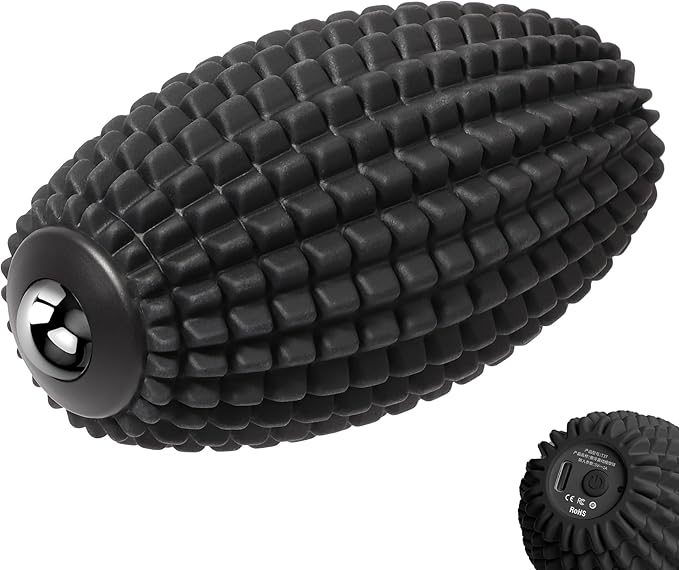 JIEJUNJIE Vibrating Massage Ball for Full Body Relaxation, Silicone Trigger Point Massager Ball for Back, Neck, Foot, Musc...