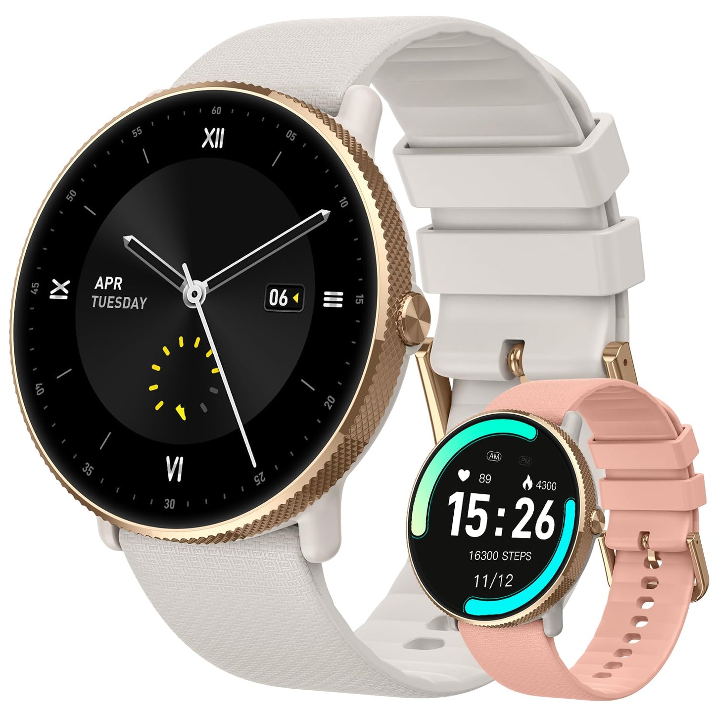 Smart Watch for Women Fitness tracker: Make/Answer Call Smart Watches for Women Waterproof Digital Mens watches Running Smartwatch Android Phone iPhone Samsung Compatible Heart Rate Monitor Step