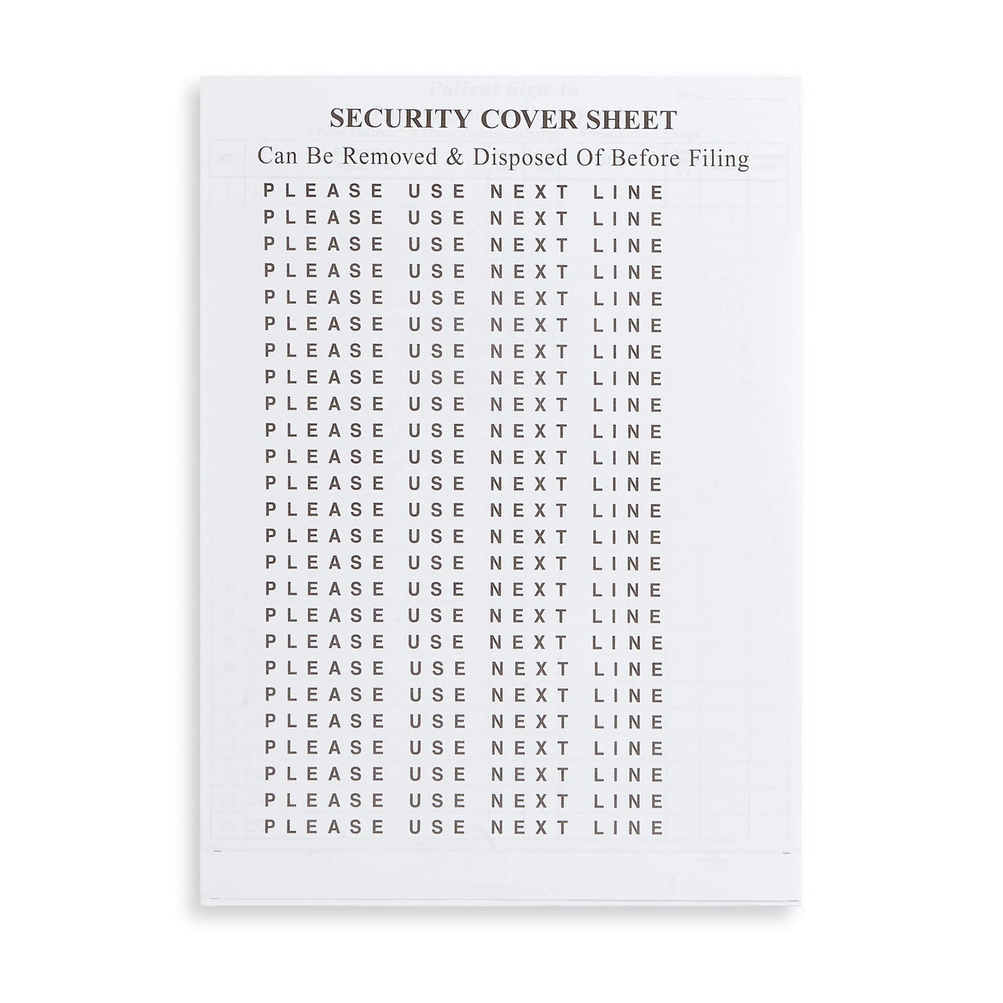 Blue Summit Supplies 125 Patient Sign in Sheets, HIPAA Compliant, Peel Off Adhesive Labels Carbonless 3 Part Forms with, for Privacy in Doctor, Medical, Dental Office, Blue, 125 Pack