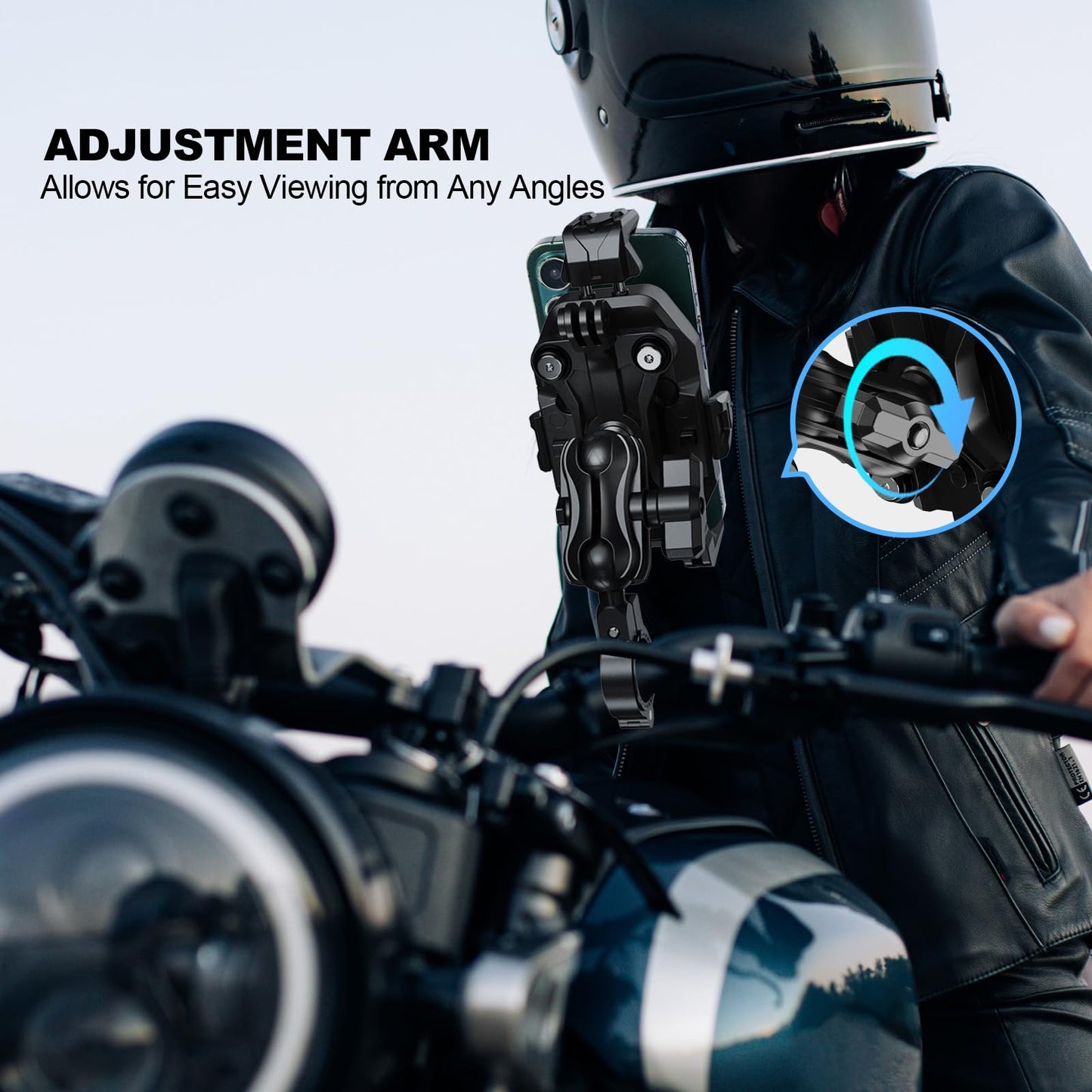 Motorcycle Phone Mount Anti-Vibration With 4 Shock Absorbers, Universal 22-32Mm Handlebar Fit For Bikes/Motorcycles/Ebikes, 720
