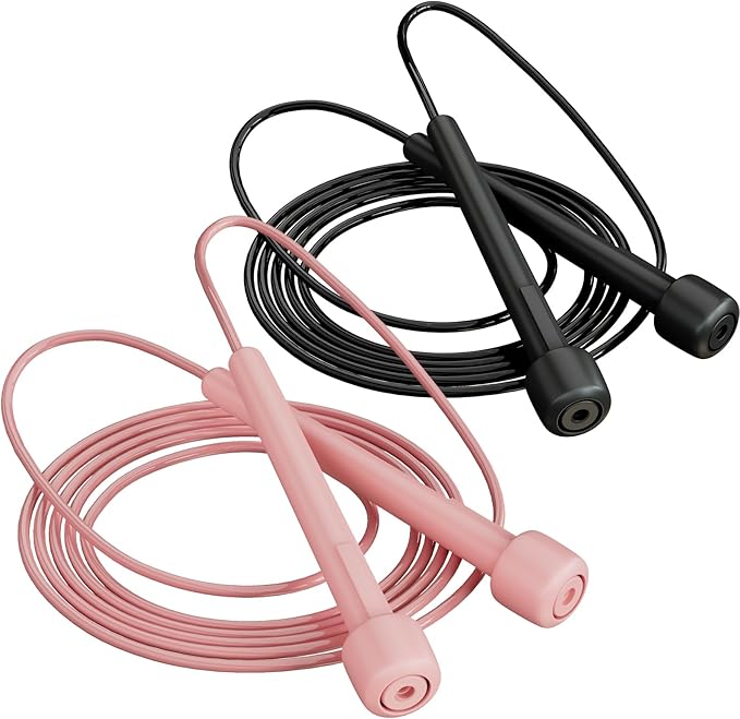 POCFOINY 2 Pack Jump Rope for Fitness, Speed Rope Skipping Rope for Men, Kids and Women, Jumping Rope for Workout, Tangle-...