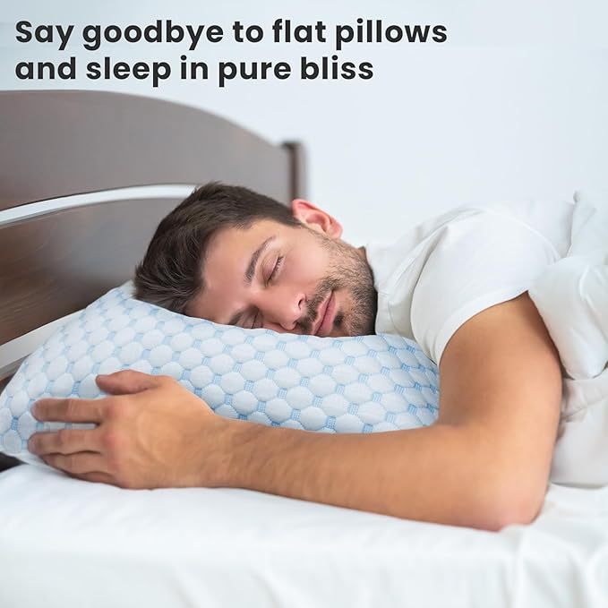 Side Sleeper Pillows for Adults Cooling Pillows for Hot Sleepers Support Adjustable Bed Pillow King Pillow with 2 Extra Fill