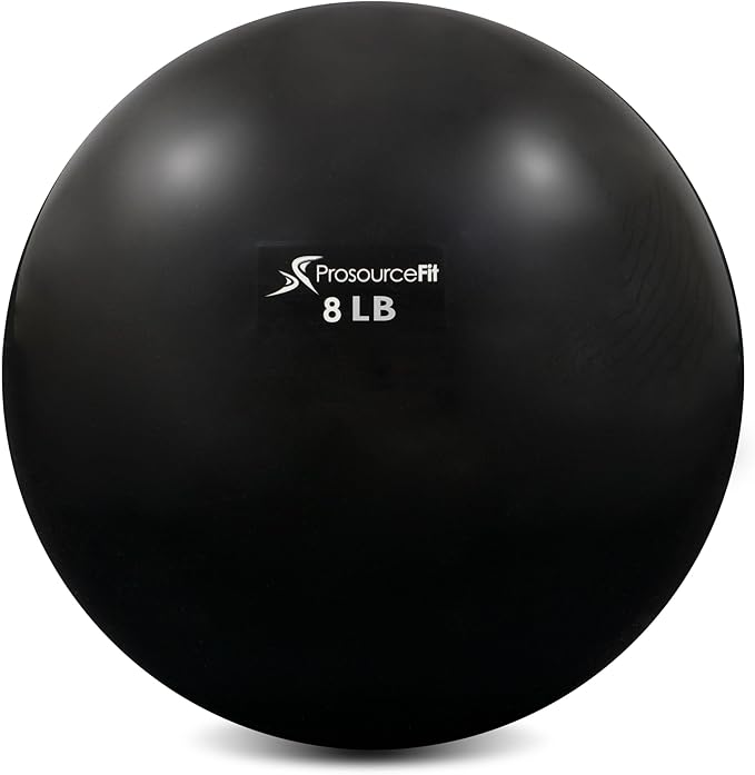 ProsourceFit Weighted Toning Exercise Balls for Pilates, Yoga, Strength Training and Physical Therapy, 2 lb to 8 lb, Color...