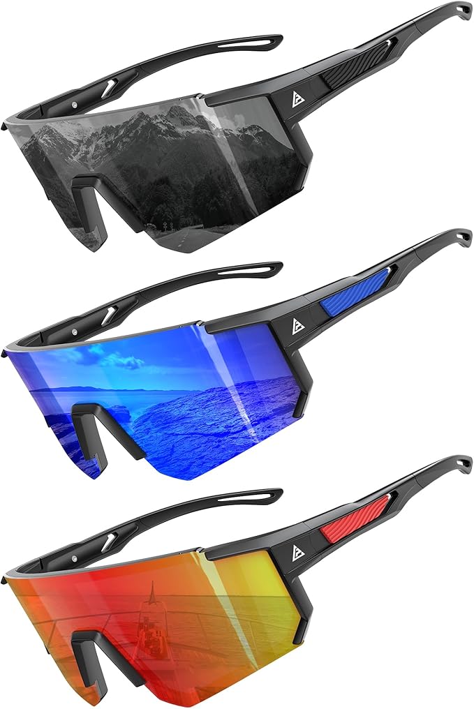 KALIYADI Sunglasses-Men Sports Mens-Sunglasses Women: Sun Glasses with UV400 for Running Cycling Golf Fishing