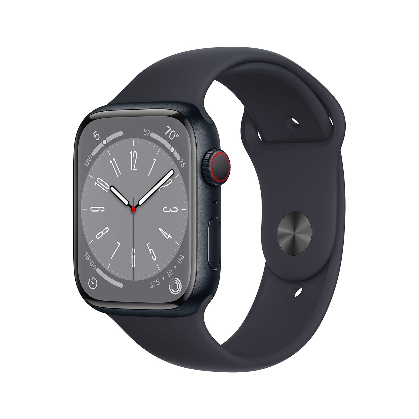 Apple Watch Series 8 [Gps + Cellular 45Mm] Smart Watch W/Midnight Aluminum Case With Midnight Sport Band - S/M. Fitness Tracker,