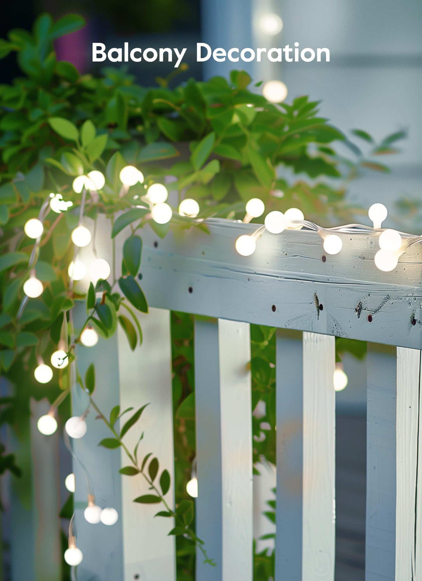 Brightown Solar String Lights, 39Ft, 120 LED, 8 Modes, Waterproof, 2 Packs, Pure White, Globe Model