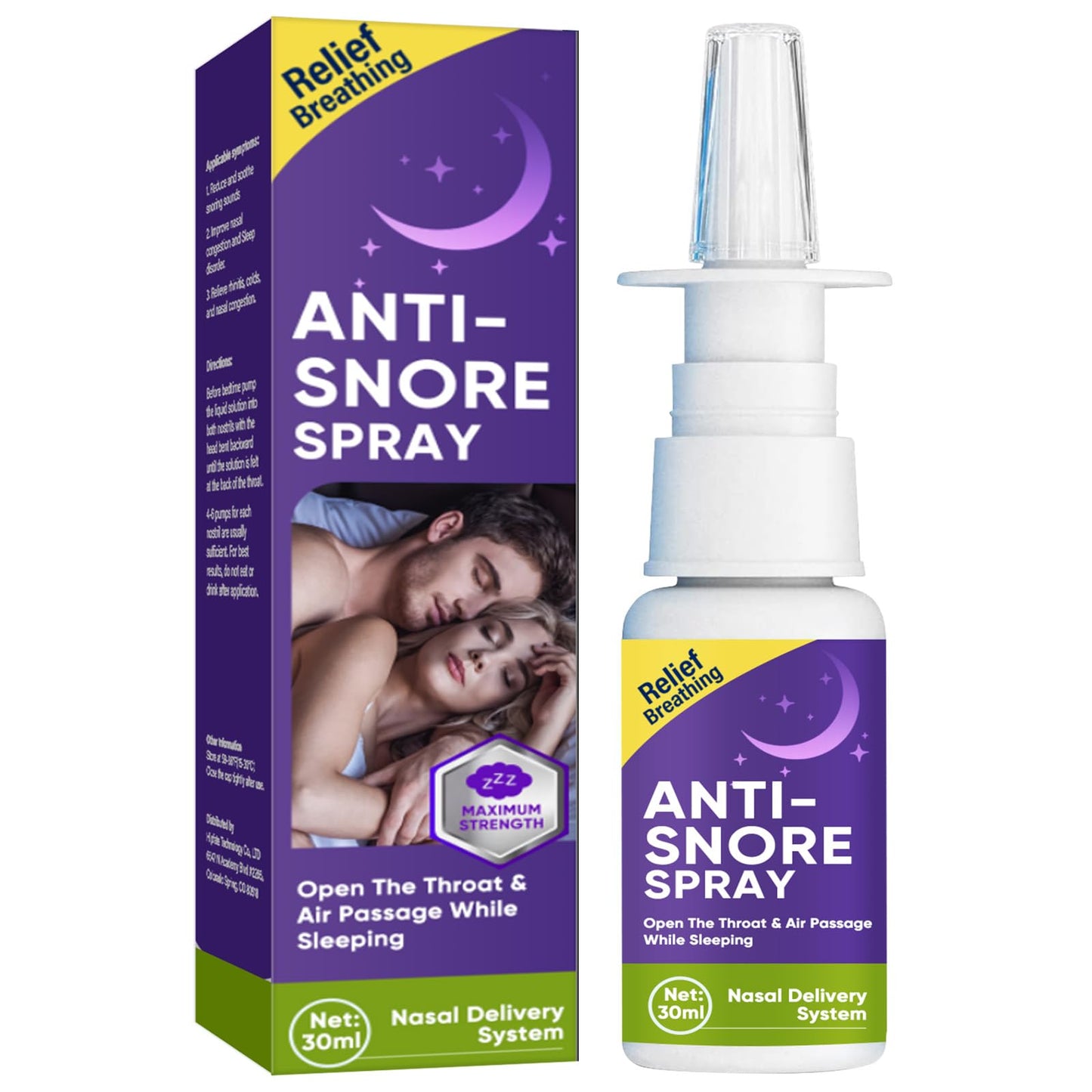 Anti Snoring Spray, Anti Snoring Devices, Fast Snoring Stop Drops for Better Sleep Effective Snoring Solution, Helps Open The Throat & Air Passage While Sleeping