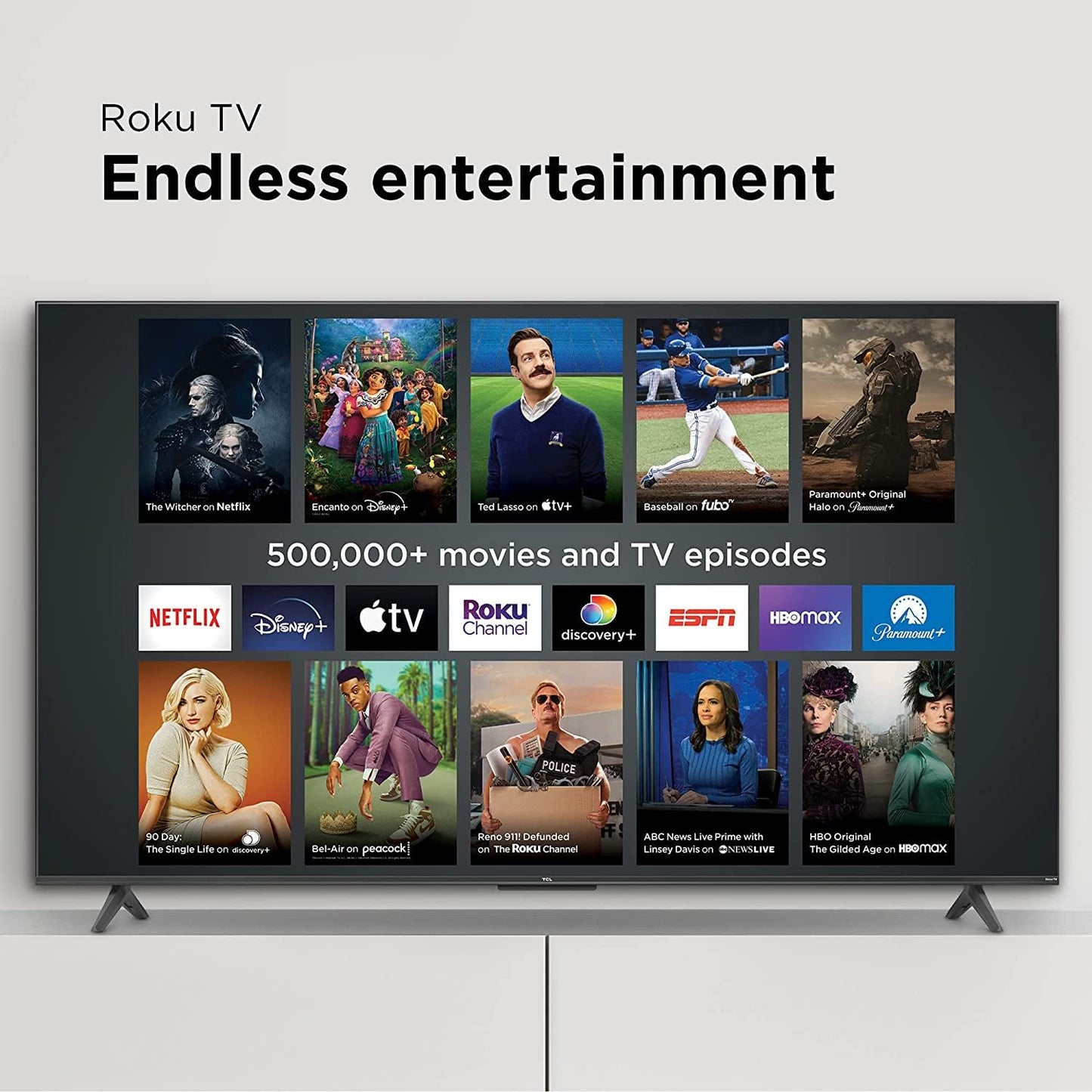 TCL 50-Inch Series 4 Class 4K 2160p Smart TV HDR 60Hz Refresh Rate Compatible with Alexa and Google Assistant + Free Wall Mount (Renewed)