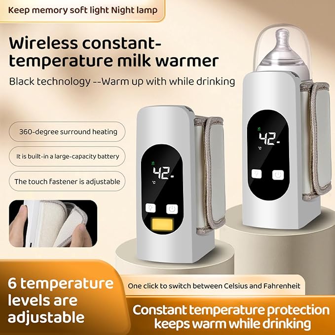 Marhynchus Portable Baby Bottle Warmer Travel Electric Bottle Warmer for Outings Car Feeding Food Heating
