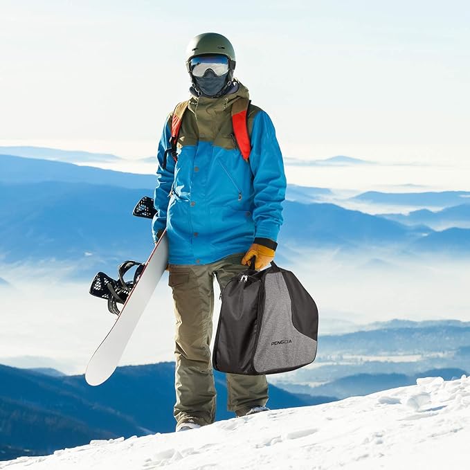 Kids Waterproof Ski Boot & Helmet Bag - Separate Dry & Wet Compartments for Goggles, Gloves, Ski Apparel & Boot Storage