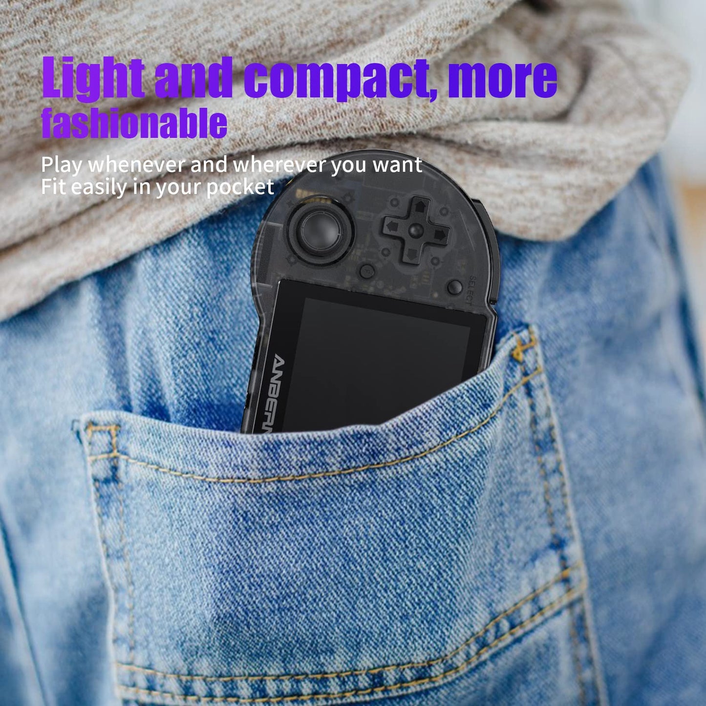 Dosnura RG353P Handheld Game Console Linux and Android Dual OS RK3566 64BIT 64G TF Card 4420+ Classic Games 3.5 Inch IPS Screen 3500mAh Battery Support 5G WiFi 4.2 Bluetooth(RG353P-Black)