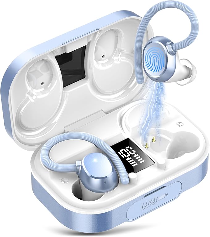 KT1 Wireless Earbuds V5.3 Bluetooth Earbuds 120Hrs Playtime, 4.7g Mini Size Painless Wear, IPX7 Waterproof, Deep Bass 2.0,...