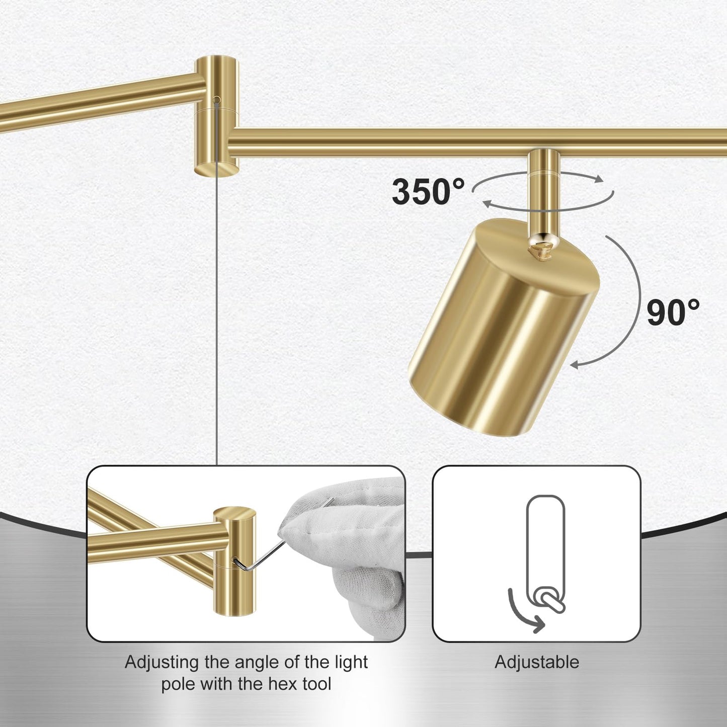 Auquee 8 Light Track Lighting Fixtures Ceiling  Gold Kichen Track Lighting Fixtures  Rotatable Light Heads  Adjustable Modern Led Track Lights For Kitchen/Hallway  No Gu10 Bulb