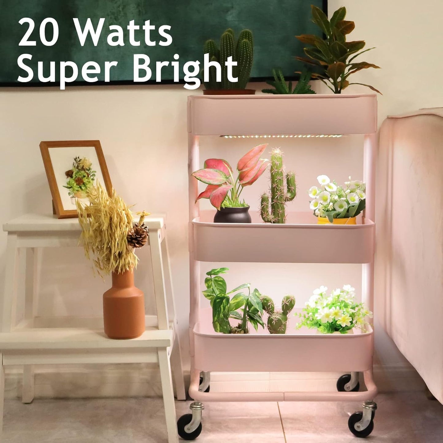 Lbw Plant Grow Light  Full Spectrum Plant Light For Indoor Growing  270 Leds Growing Lamp With Auto On/Off Timer 4/8/12H  3 Lighting Modes  10 Dimmable Levels  2 Pack