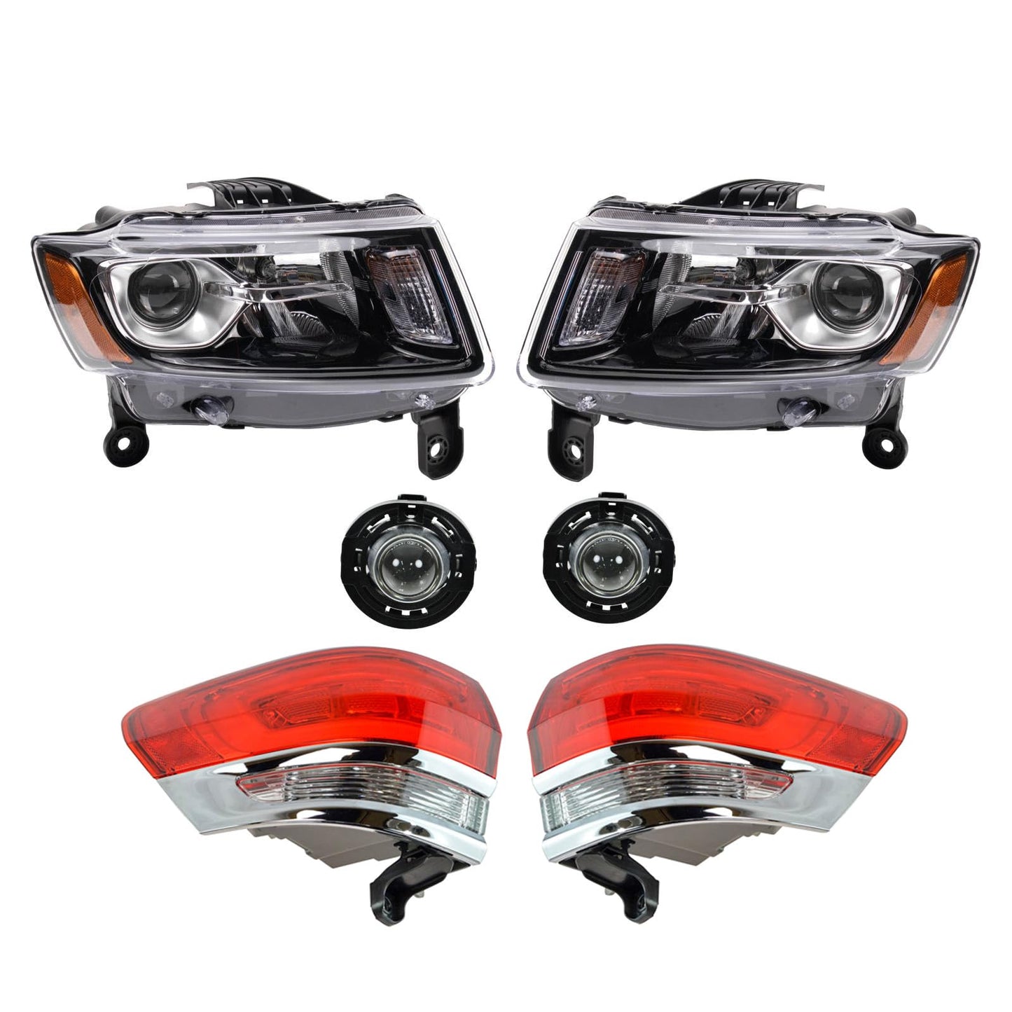 Trq Lighting Kit Ch2502308 Ch2503308 Ch2594105 Ch2804106 Ch2805106 Compatible With 2014-2016 Jeep Grand Cherokee