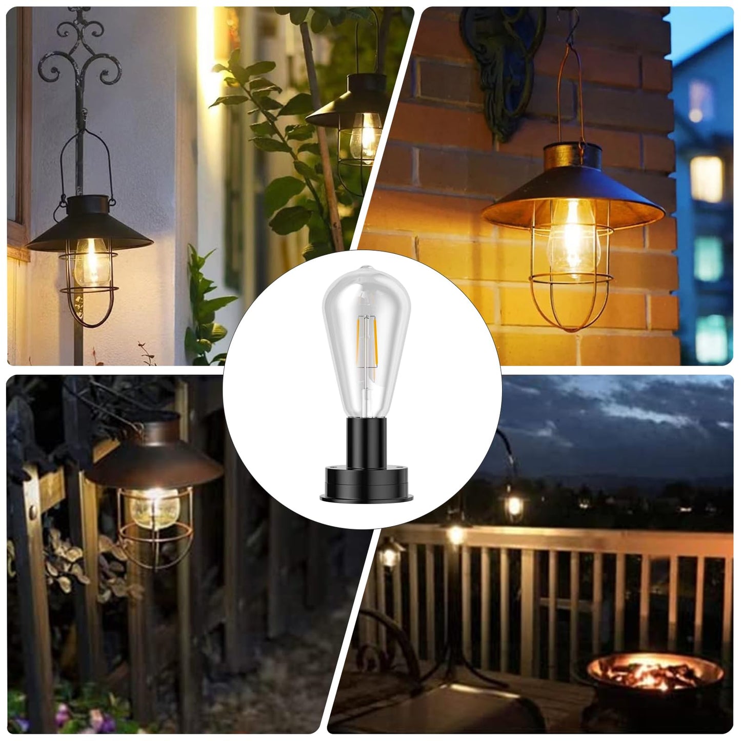 Replacement Solar Light Parts Waterproof Solar Lanterns Replacement Accessories For Lanterns Outdoor (7Cm/2.76 Inch With Bulb 1Pcs)