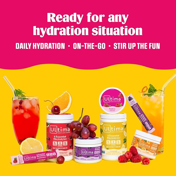 Ultima Replenisher Daily Electrolyte Powder Drink Mix – Sugar Free – Passionfruit, 30 Servings – Hydration Powder with 6 Key Electrolytes and Trace Minerals – Keto Friendly, Non-GMO