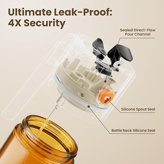 Upgrade 2 in 1 Oil Sprayer for Cooking, Olive Oil Dispenser Bottle for Kitchen Gadgets with Stickers, 17oz/500ml Food Grade Light-Blocking Glass Spray Bottle for Salad, Air Fryer, BBQ