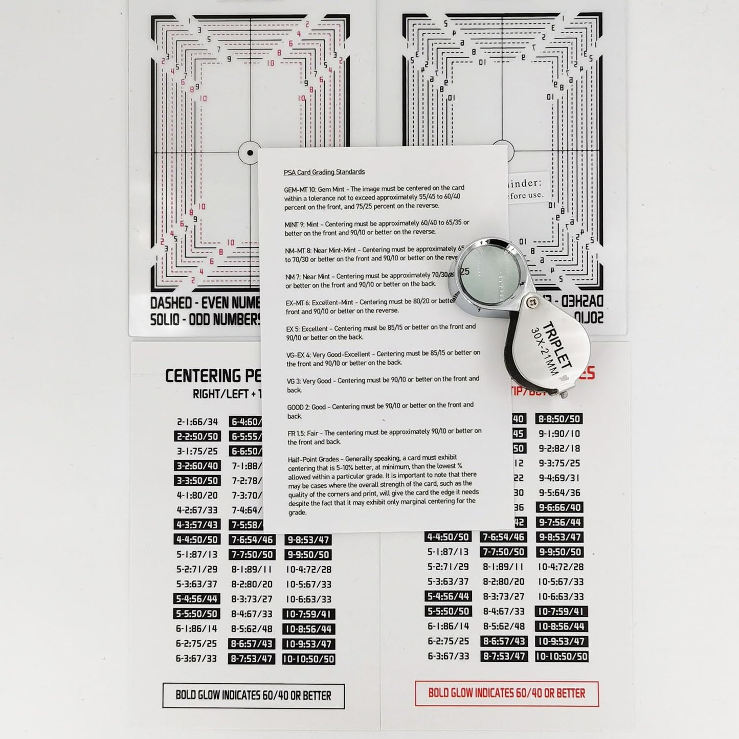 Deyimmei Sports Cards Grading Kit, Sports Trading Cards Measuring Tools, Card Centering Grading Tool