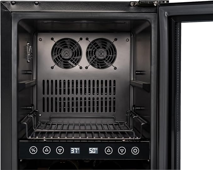 NewAir 15" Wine and Beverage Refrigerator 9 Bottle and 48 Can Capacity, Beverage Cooler in Stainless Steel, Built-in or Freestanding Dual Zone Drink Fridge with Triple-Pane Glass Door
