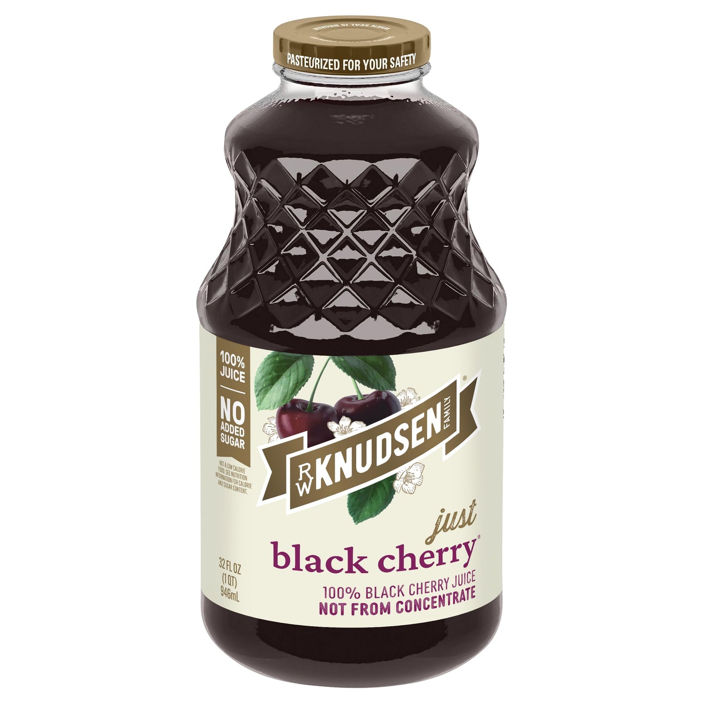 R.W. Knudsen Just Black Cherry Juice, 32 Ounces (Packaging May Vary)