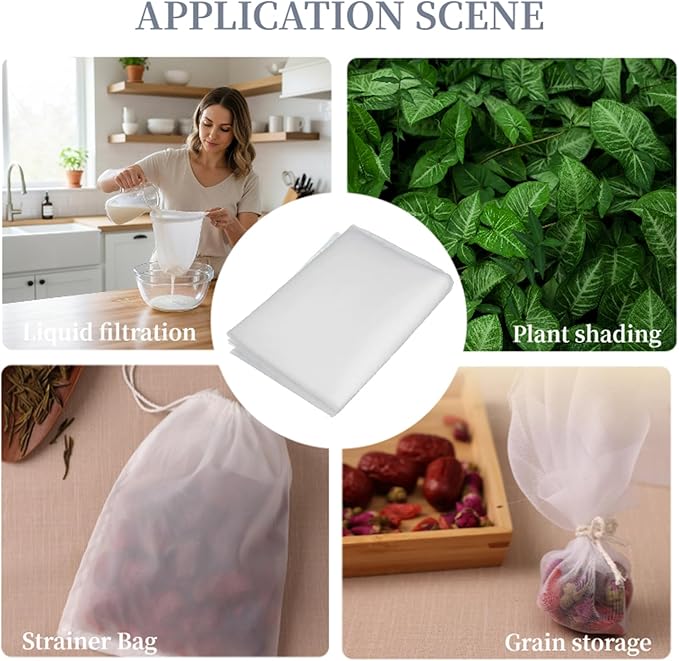 39.37"X39.37" Nylon Mesh Fabric, Fine Filter Cloth, 100 200 300 400 Mesh, Reusable Strainer Cloth for Milk, Juice, Paint (200 mesh)