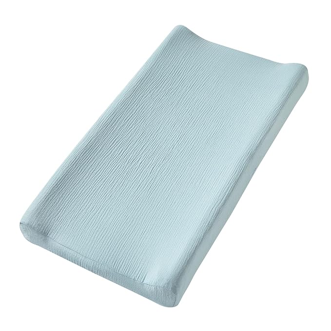 Changing Pad Cover for Baby Girls Boys, Neutral Fitted Muslin Cotton Diaper Changing Pad Sheets, Soft Brethable Changing Table Cover