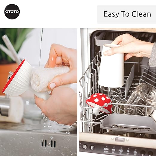 OTOTO Mushroom - Foldable Small Kitchen Funnel with Wide Mouth for Jars. Bottle Liquid Transfer - Silicone, 100% Food Safe, BPA Free, Dishwasher Safe
