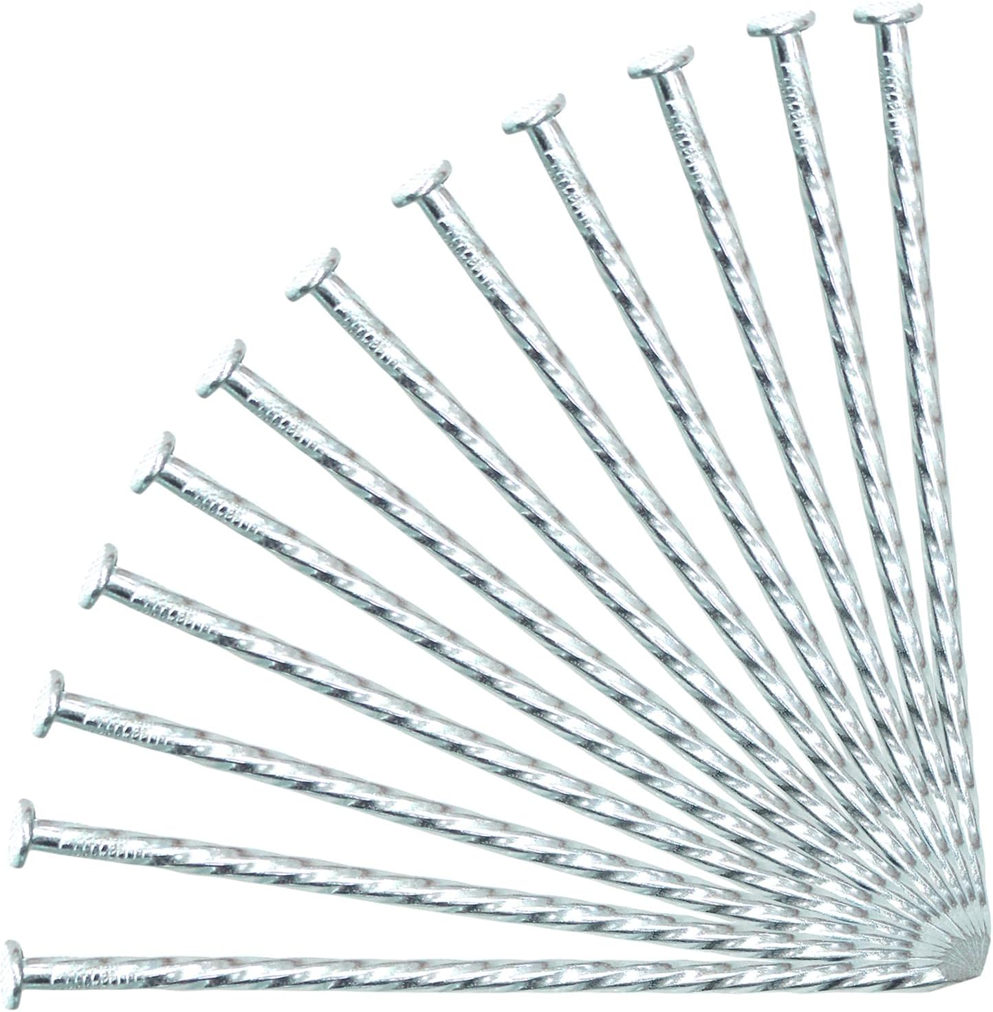 6-Inch Landscape Stakes Spiral Galvanized Landscape Spikes for Weed Barrier, Carpentry, Tent (150)