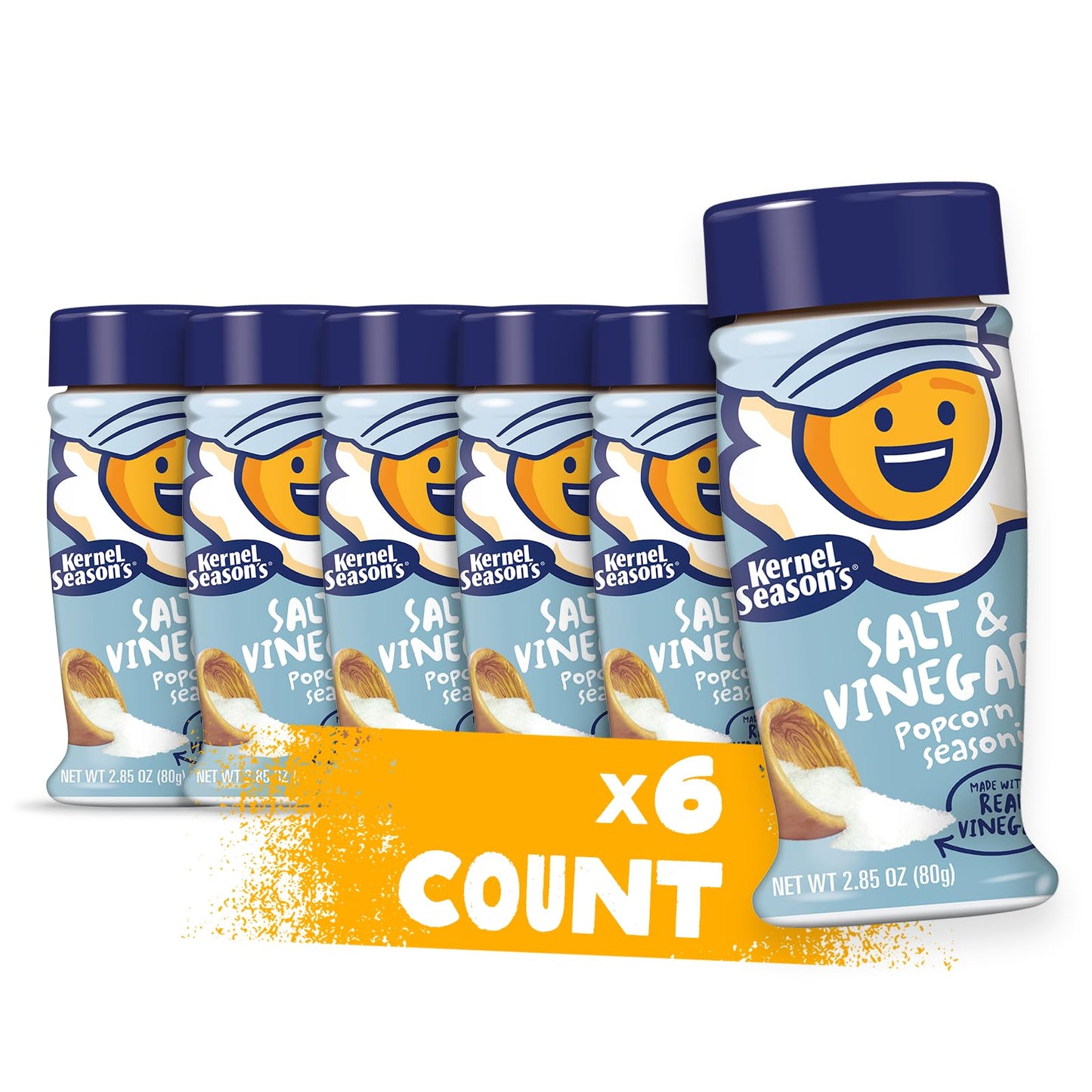 Kernel Season s Salt & Vinegar Popcorn Seasoning, 2.85 Ounce (Pack of 6)
