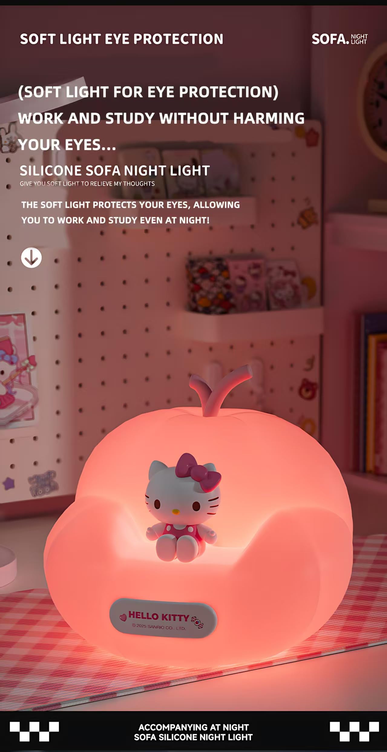 Leuaxmy Cute Kuromi Night Light  Cartoon Dimmable Sili Cone Children S Night Light  Long Battery Life  Rechargeable Kuromi Light  Toddler Night Light  Gift For Boys And Girls (Purple Kuruo)