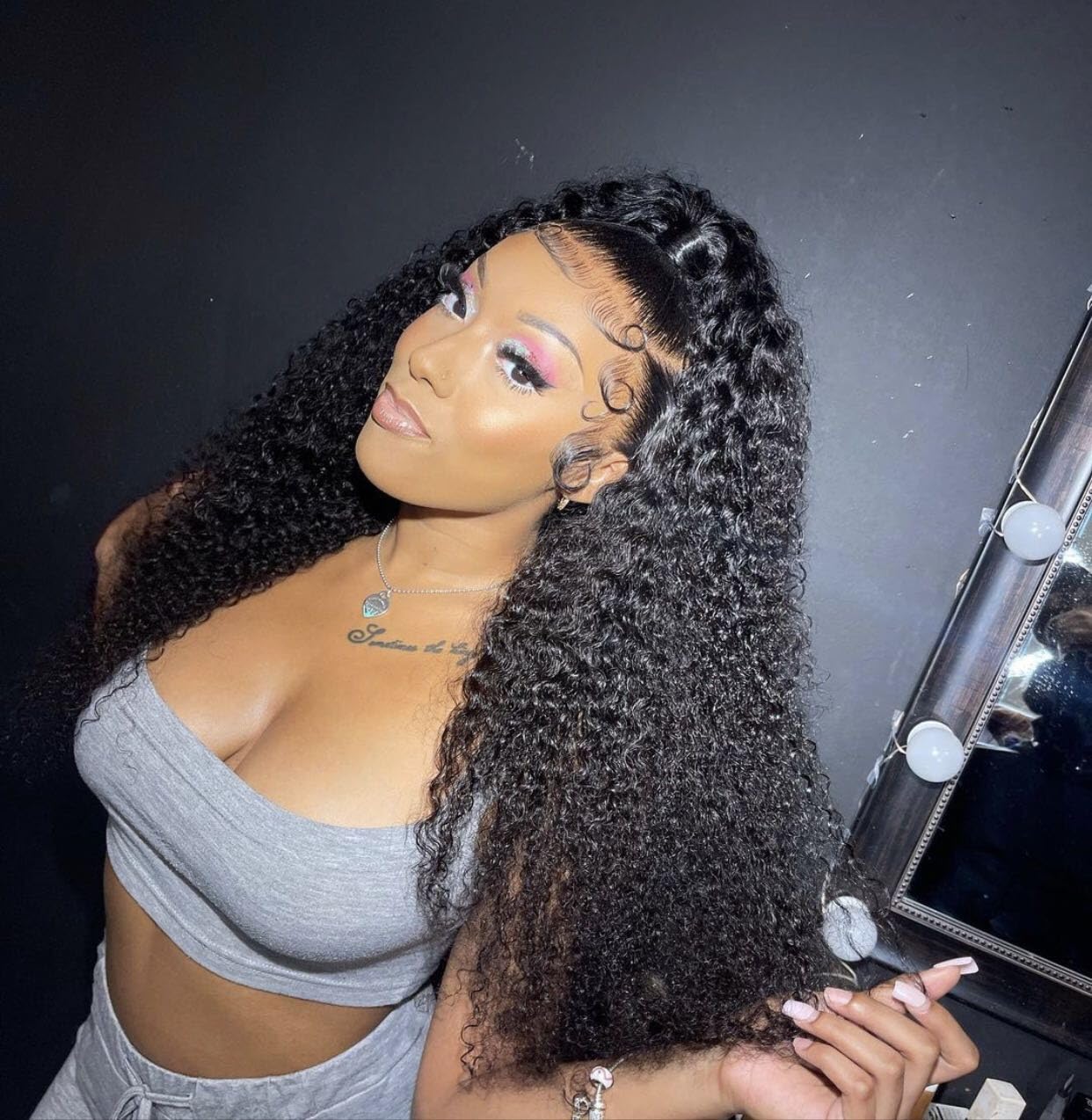 UPIGUILK HD 360 Lace Front Wigs Human Hair Pre Plucked Full Lace Wigs For Black Women Human Hair Frontal Wig Human Hair 180 Dens