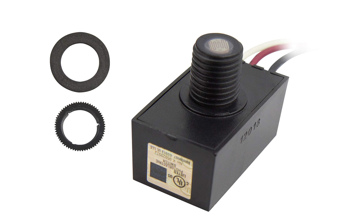 Solus Spc-688 Dusk To Dawn Photocell Light Sensor Switch, Outdoor Lamp Post Control, Black, Pack Of 1