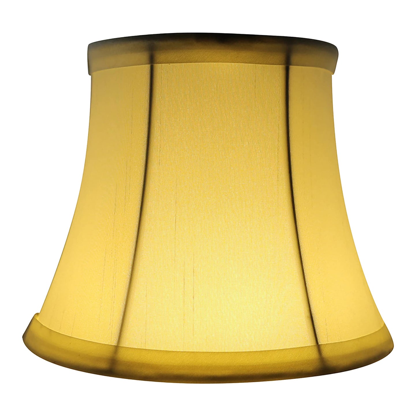 MERIVILLE Faux Silk Chandelier Lamp Shades Set of 2, Clip-On Fitter, Softback Bell Shape, 4in x 6in x 5in, Eggshell