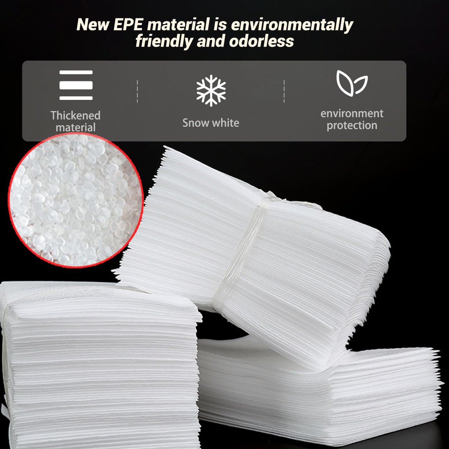100 Pack 8'' x10'' Cushion Foam Pouches, Moving Supplies for Dishes, Packing Materials for Dishes & Cups, Glass Packing Paper and Plate Protectors for Moving(200x250x0.5MM)