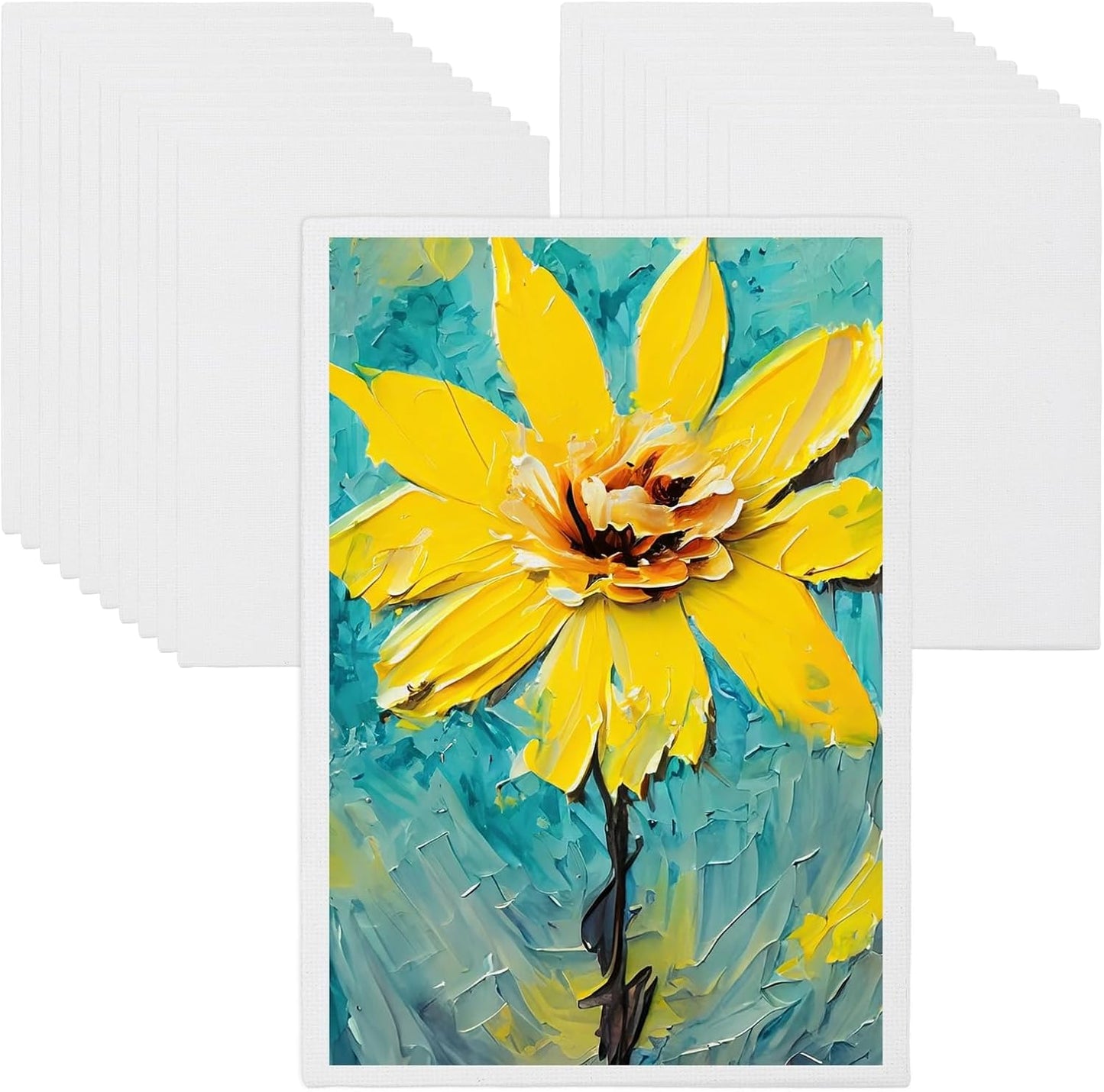 MECCANIXITY Canvas Boards for Painting, 5x7 Cotton Blank Primed Art Canvas Panels Acid-Free for Painting Supplies Oil Acrylic Tempera Watercolor Pouring Paint Artists(White, Pack of 20)