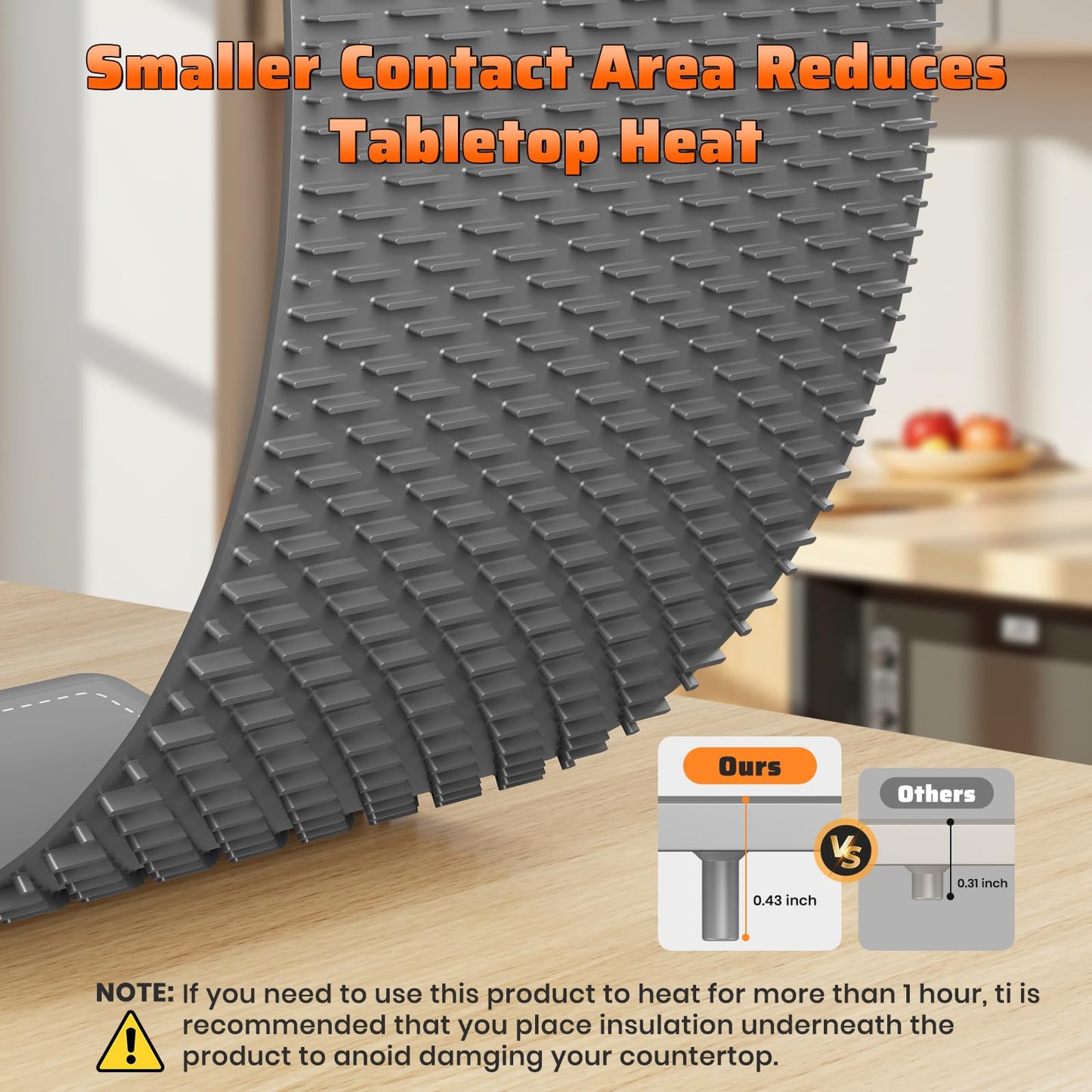 HYEDSM Fast Heating Warming Mat for Food, XL 36"x16", Electric Food Warmer with 6 Level Adjustable Temperature and 6 Hours Timer, Full-Surface Portable Warming Pad Trays for Buffets Party