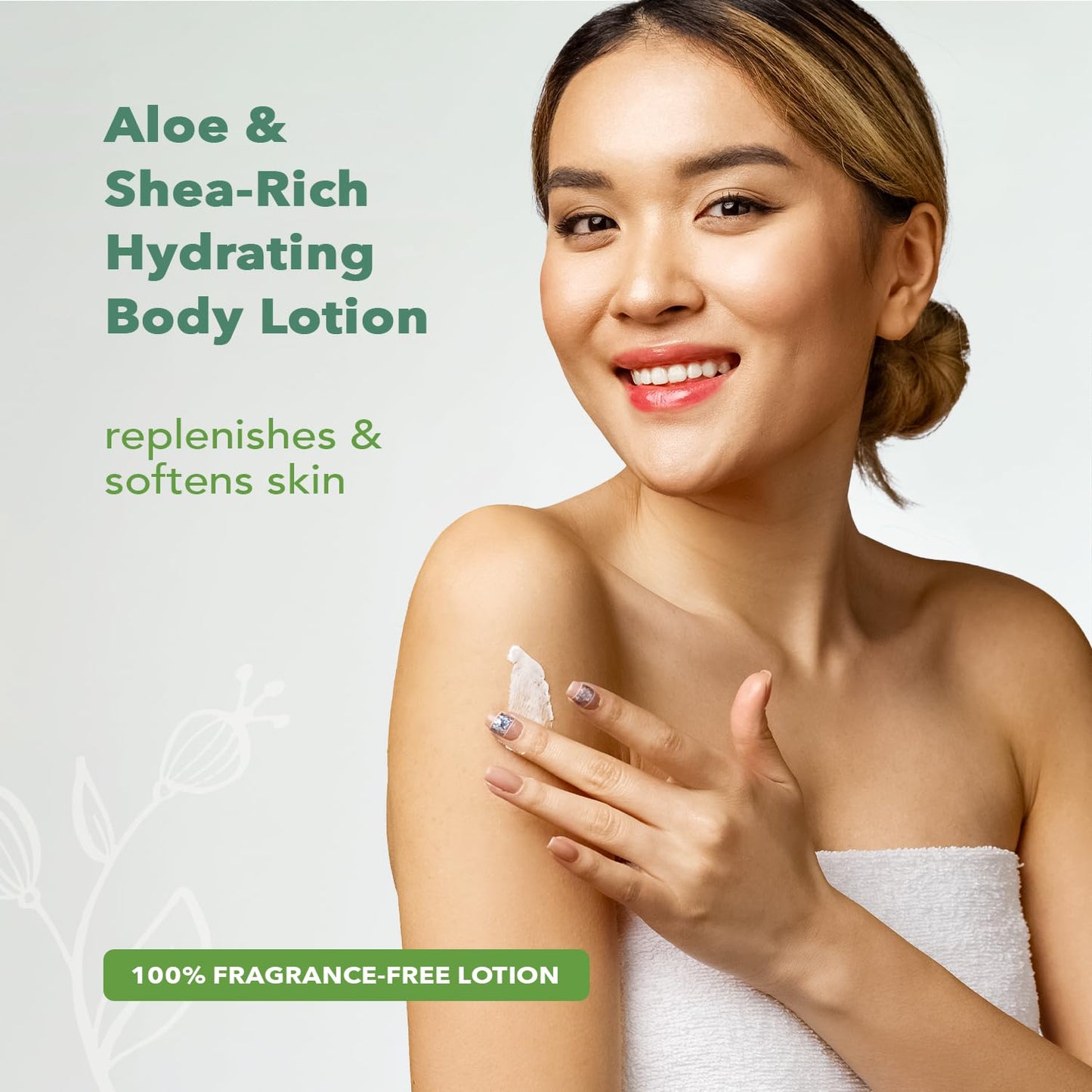 Nourish Organic Body Lotion, Unscented - Hydrating Body Lotion for Dry Skin with Certified Organic Aloe Vera, Shea Butter, Cocon