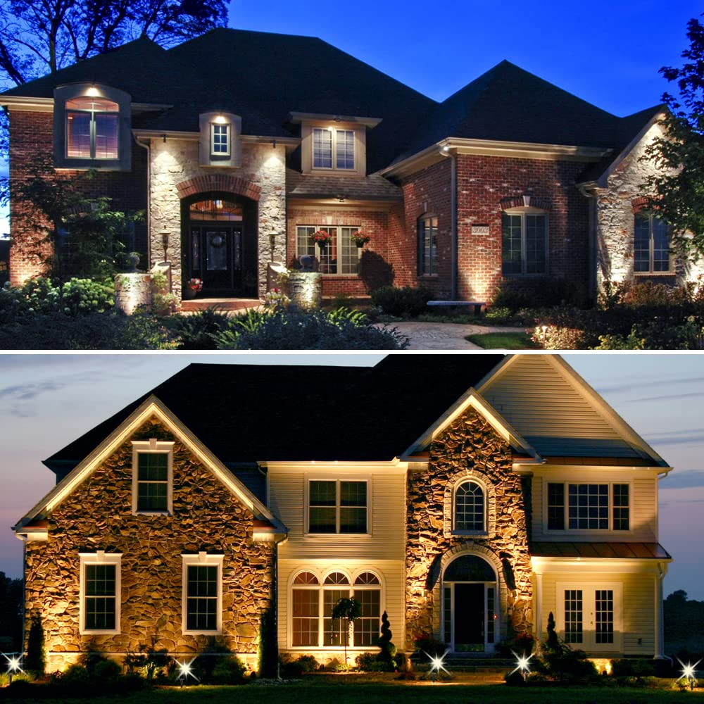 Lightingwill 5W Led Landscape Lights  Warm White 3000K-3500K  Waterproof Dc 12V Cob Led Outdoor Wall Spotlight Low Voltage Garden Tree Spot Lighting For Yard Pathways Fence (4 Pack)