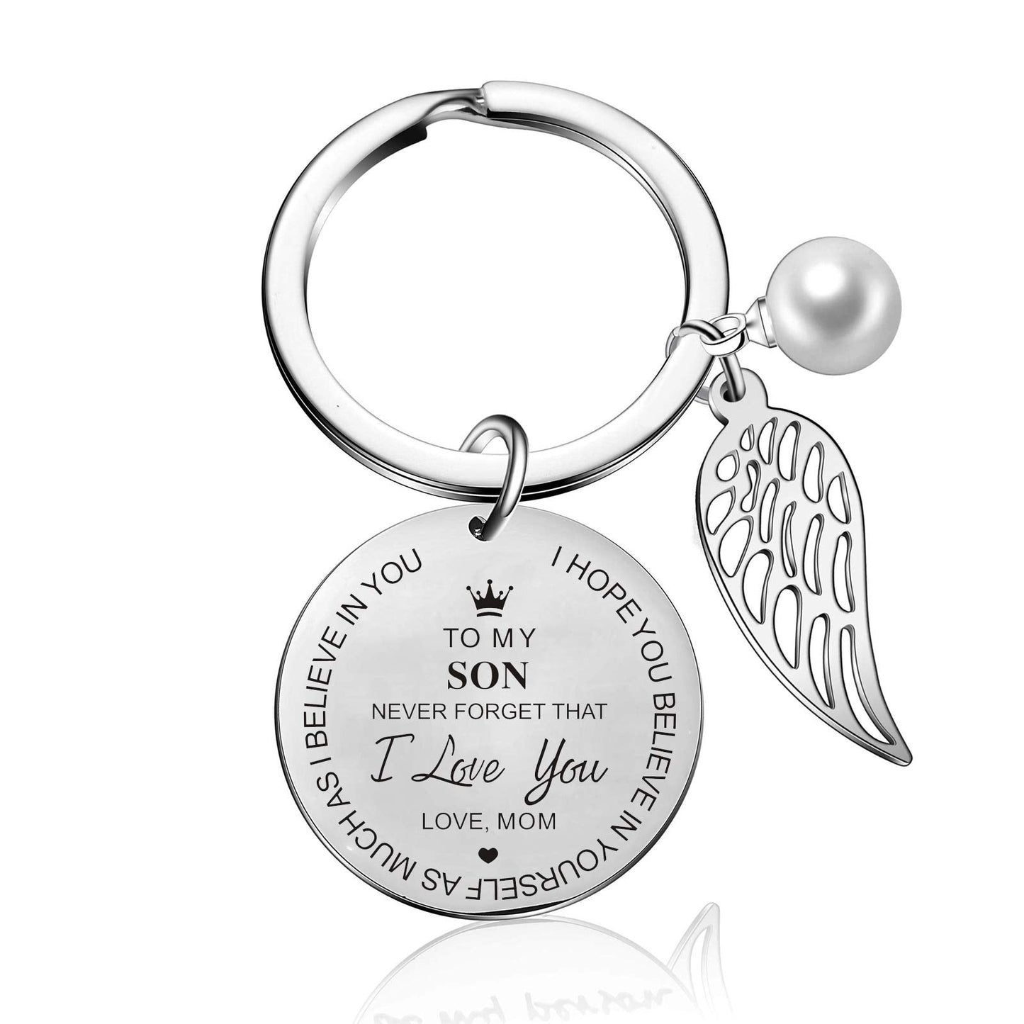 to My Son Keychain from Dad Mom Inspirational Gift Never Forget That I Love You Forever Birthday Gift Graduation Gifts (To my so