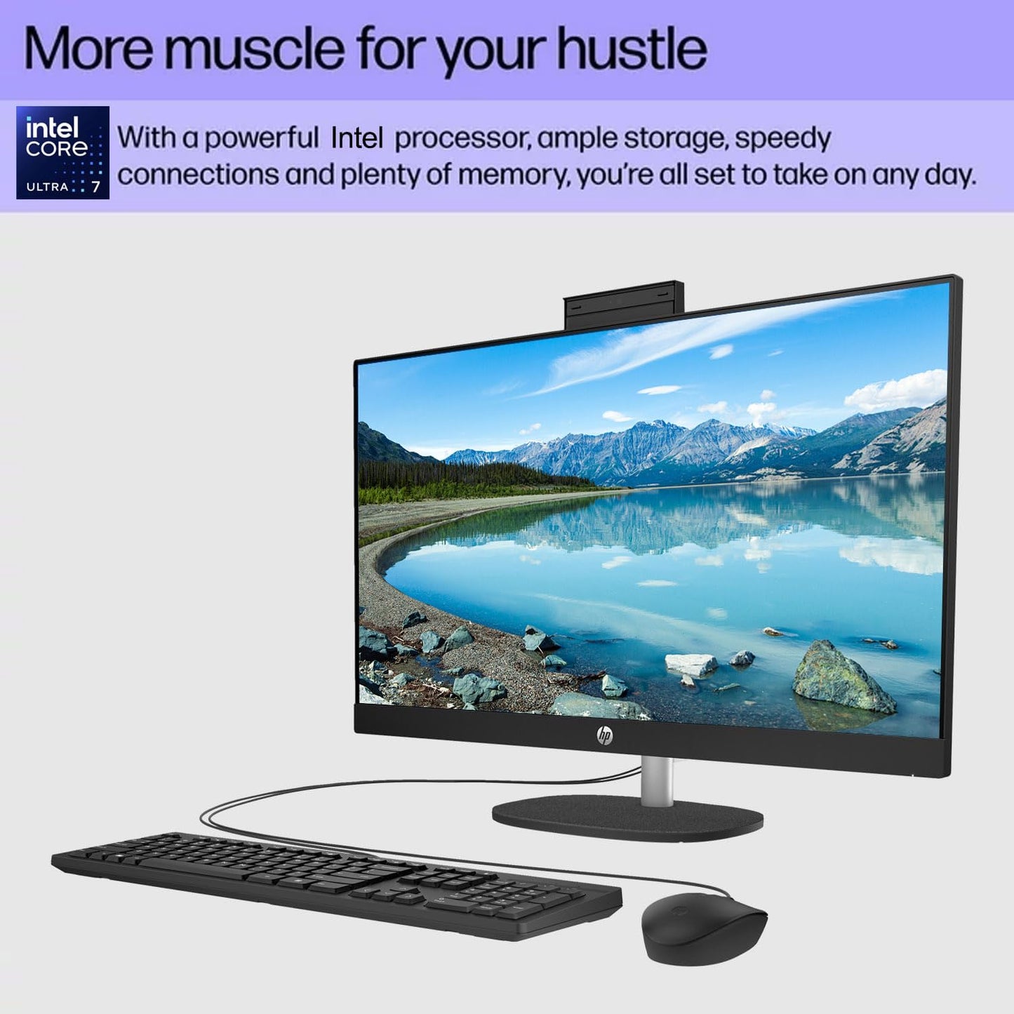 Hp 27 Fhd Touchscreen Intel Ultra 7 Ai Business All-In-One Desktop, 27 Fhd Touchscreen, Intel Ultra 7 155U, 32Gb Ddr5 Ram, 1Tb S
