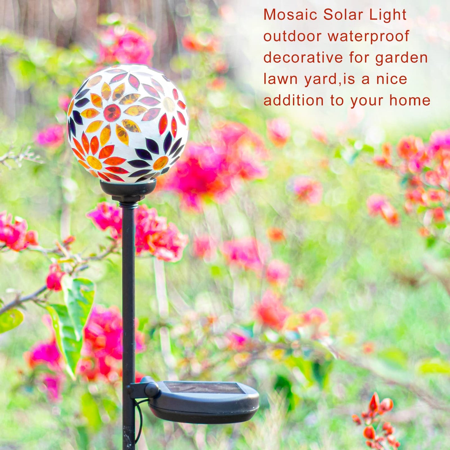 VCUTEKA Solar Garden Lights, Waterproof LED Stake Light for Landscape Pathway, Multi-2, Model B0B3LPNMFJ