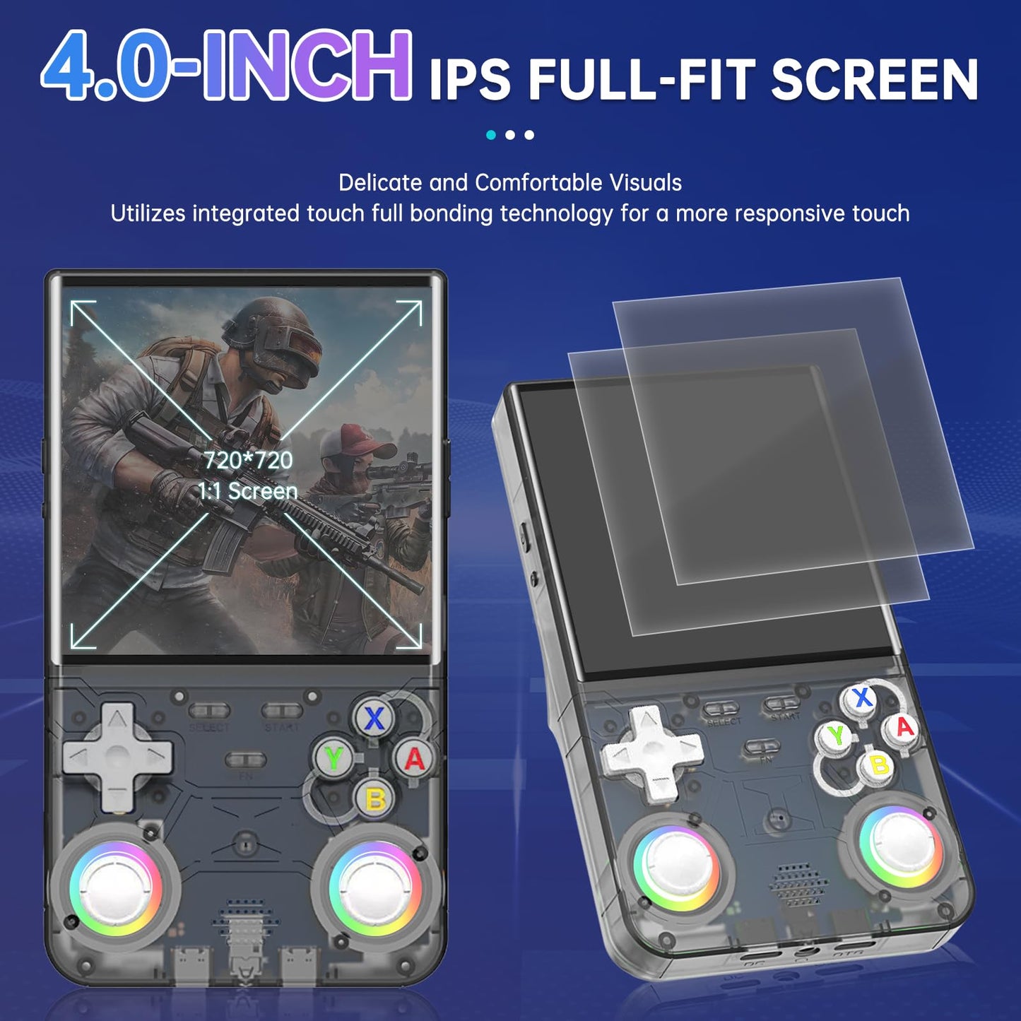 2025 New Upgraded R36 Ultra Retro Handheld Game Console, 128GB Mini Video Game Console, Loaded with 30,000+ Classic Games, Featuring 4-Inch IPS Display, Supporting 25+ Emulators, Linux System – Black