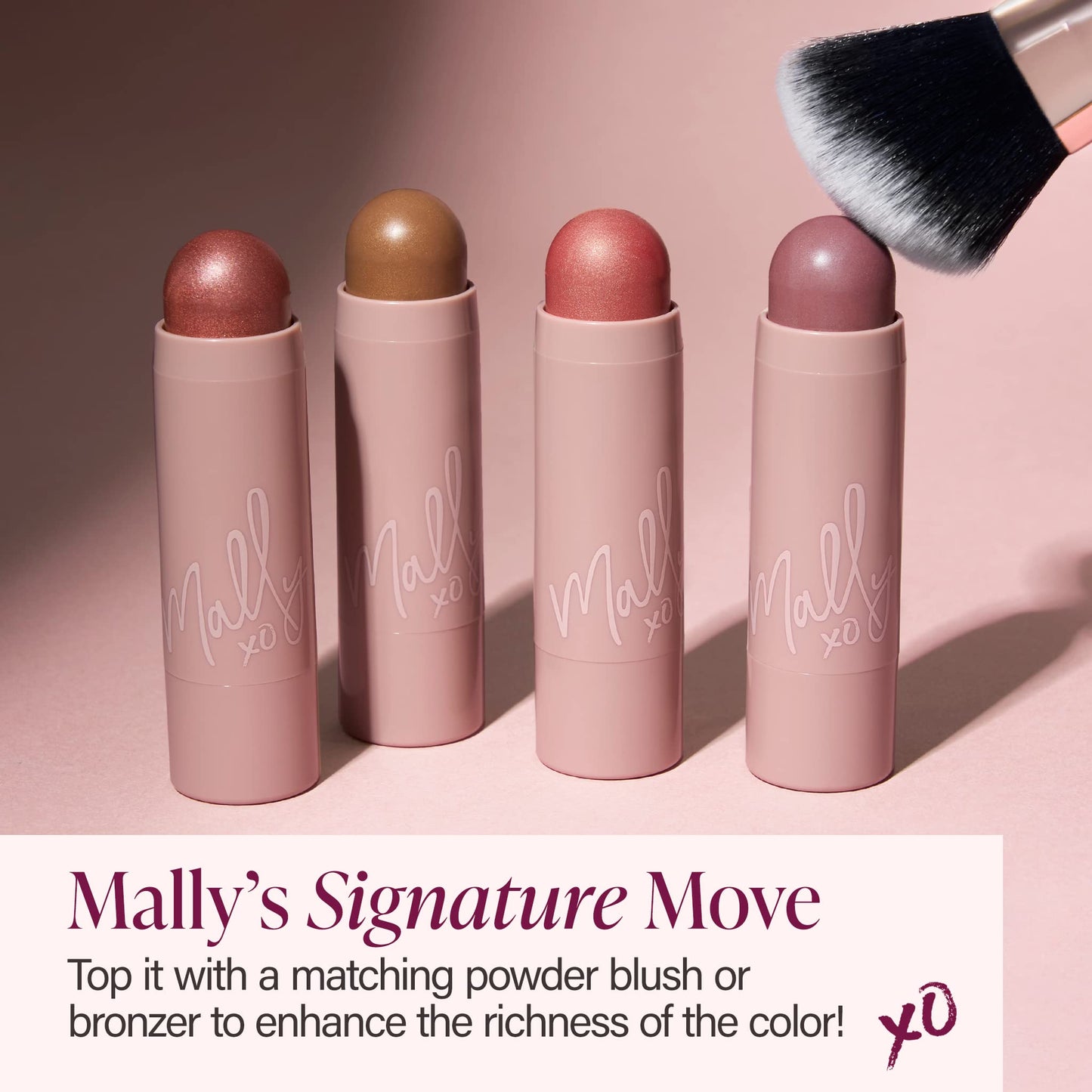 Mally Beauty Shimmer, Shape & Glow Plus Face Defining Stick, Oh So Rosy
