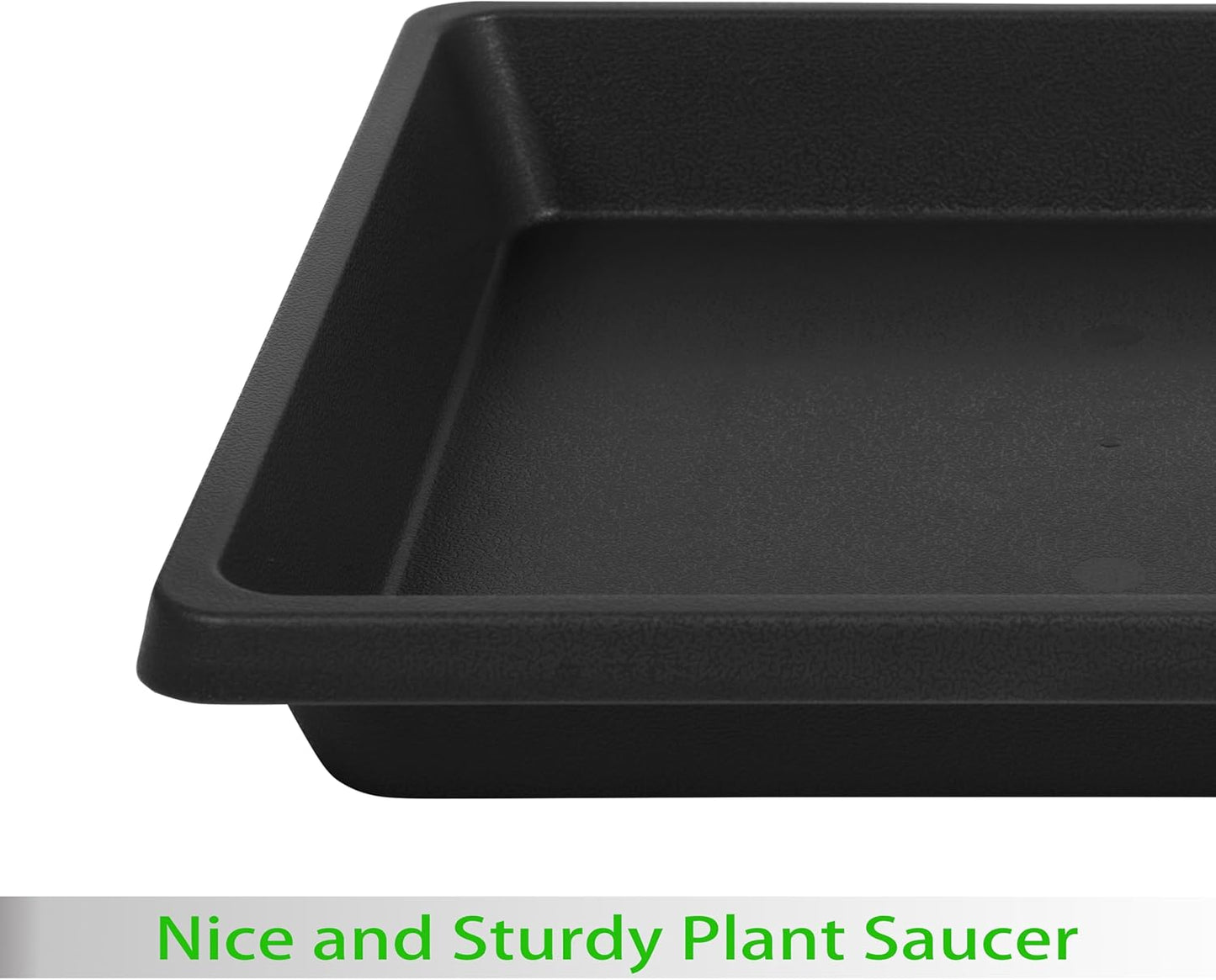 Square Plant Saucer 8 Inch 2 Pack 6 10 12 14 16 18 20 inch, Saucers for Potted Plants and Water Catcher Tray, Plant Drip Trays and Flower Pot Saucers, Plant Saucers for Indoors and Outdoors